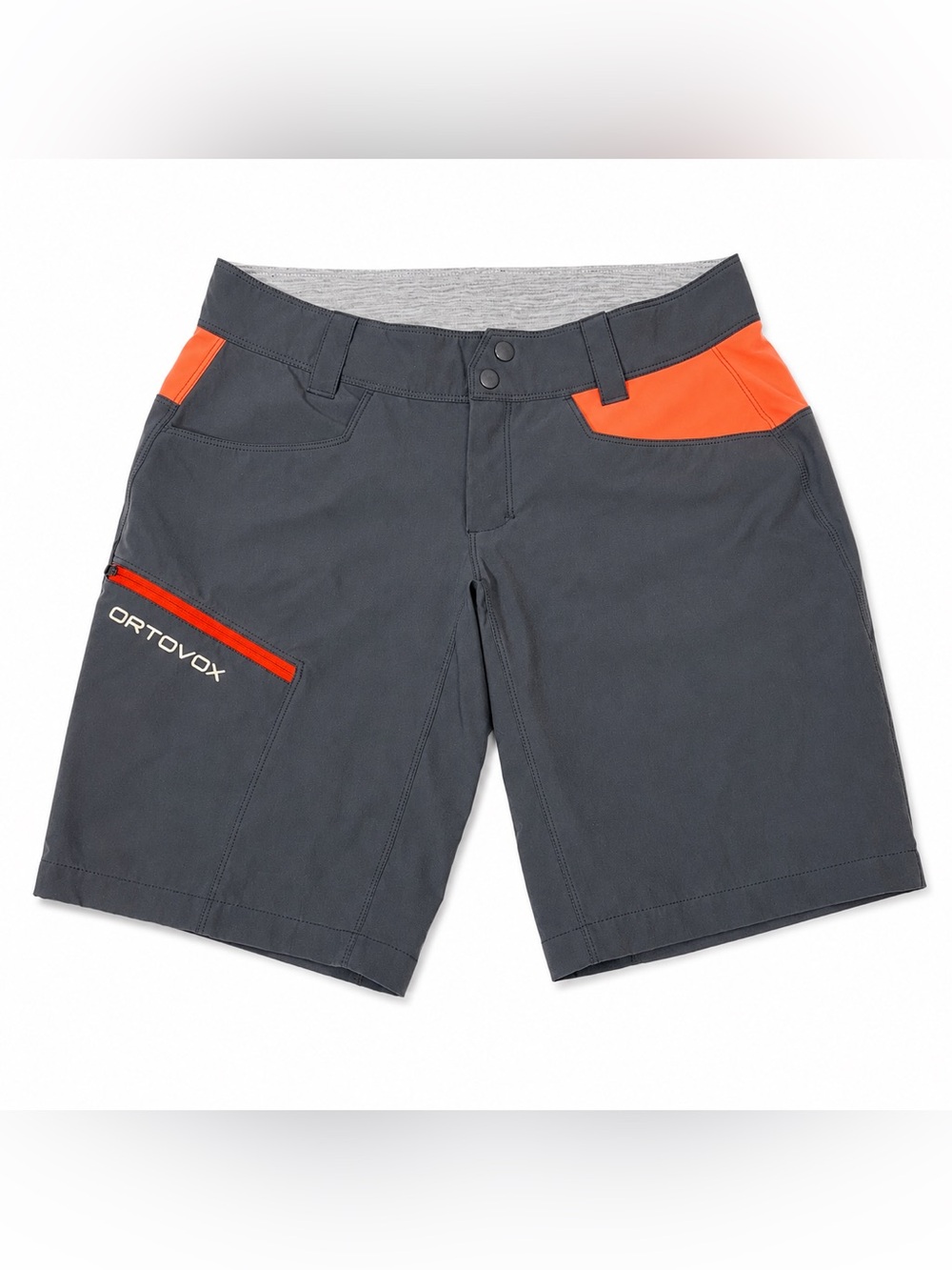 Ortovox Pelmo Hiking Shorts Women size S Gray Orange Merino Alpine Outdoor